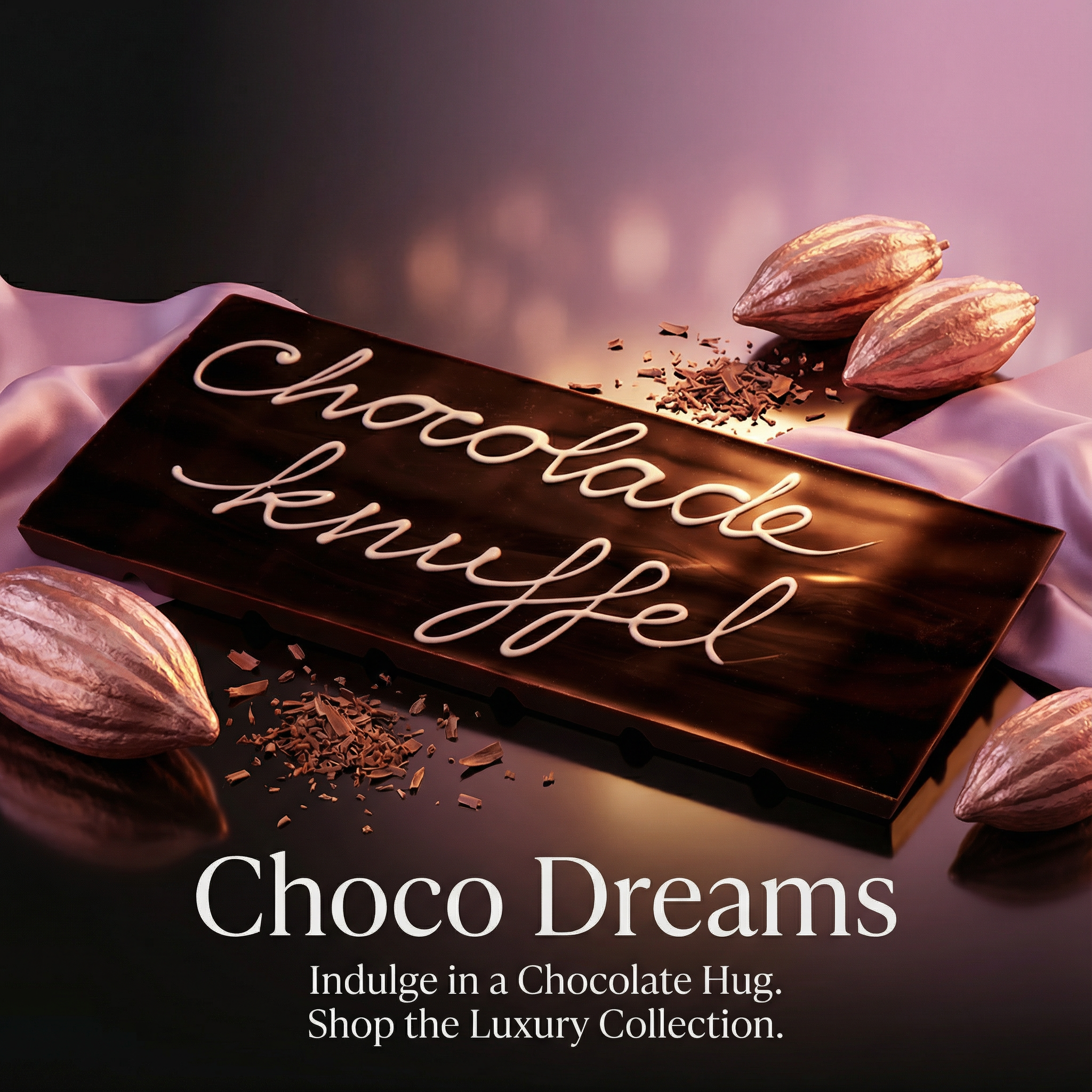 Chocolade reep met tekst knuffel - PUUR