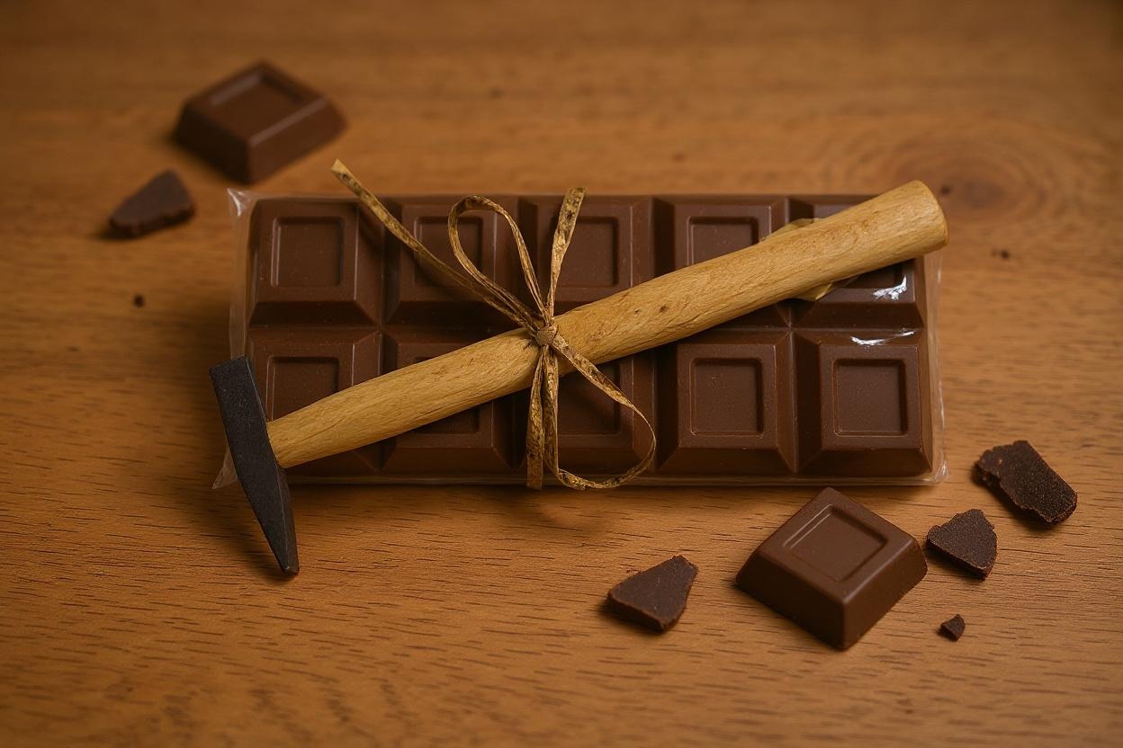 1 kilo chocolade reep met hamer MELK